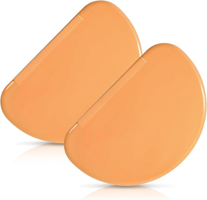 2 Pcs Silicone Dough Scraper Bowl Scraper Silicone Bread Dough Scraper Curved Edge Flexible Bowl Scrapers for Baking Food Scrapers for Sourdough Bread Proofing Basket Pastry Cutter Tool, Orange