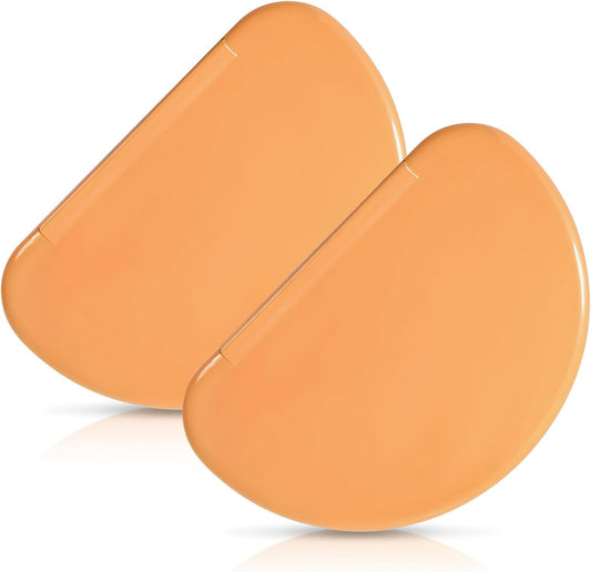 2 Pcs Silicone Dough Scraper Bowl Scraper Silicone Bread Dough Scraper Curved Edge Flexible Bowl Scrapers for Baking Food Scrapers for Sourdough Bread Proofing Basket Pastry Cutter Tool, Orange
