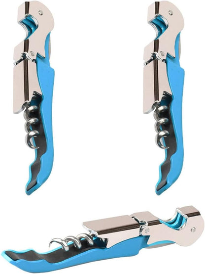 Kit-Home Professional Waiter Corkscrew Wine Openers Set (4 PCS),Upgraded with Heavy Duty Stainless Steel Hinges Wine Key for Restaurant Waiters, Sommelier, Bartenders