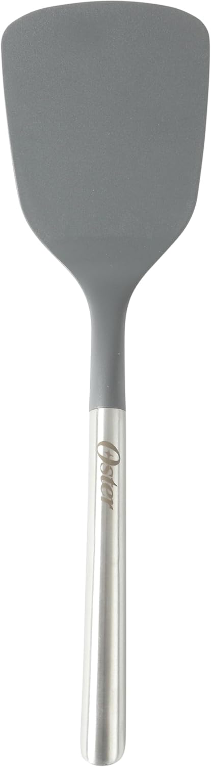 Oster Chadswyck 8” Can Opener, Stainless Steel Manual Can Opener with Soft Grip Handles, Smooth Edge Cutting, Dishwasher Safe