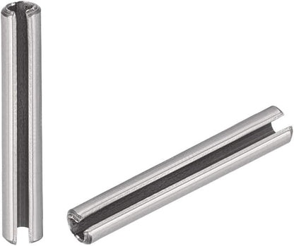 uxcell Slotted Spring Pin - M4 x 30mm 304 Stainless Steel Split Spring Roll Dowel Pins Plain Finish 20Pcs