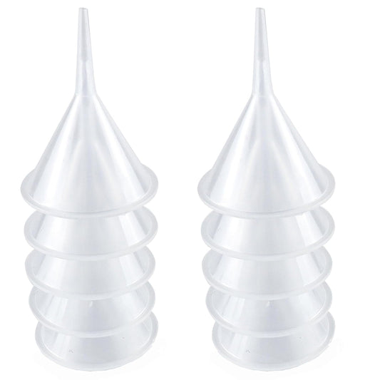 Mini Funnel 10 Pcs Kitchen Use Funnels Small Narrow Neck Plastic Urn Filling Tool for Lab Bottle,Sand Painting,Perfume,Spice,Powder,Essential Oil,Kitchen Food Grade Plastic,Water Bottle