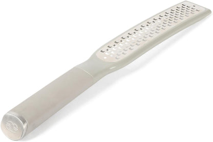 Calphalon Edge Stainless Steel Handheld Grater Lemon Zester W/Cover & Rubber Handle - Navy Blue