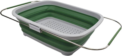 SAMMART COMBO - Collapsible & Expandable Basket & Colander & Bowl - Perfect Outdoor & Picnic - Space Saving (Basket + Colander + Bowl)