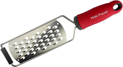 Hoki Found Stainless Steel Coarse Cheese Shredder - Zester, Vegetable & Fruit Grater - Black