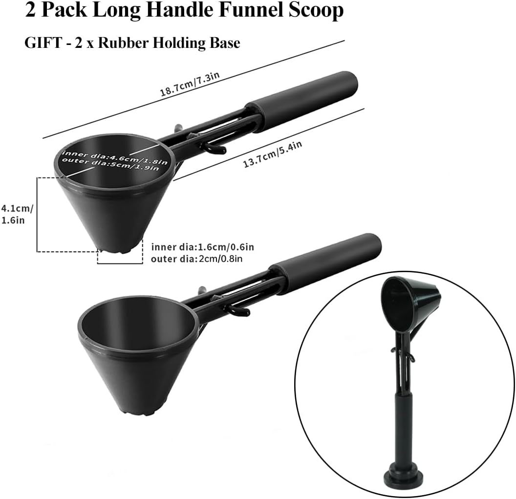 Measuring Scoop with Funnel for Filling Water Bottles with Protein Powder Milk Powder Filling Resuable K Cup Coffee Capsule with Coffee Grounds
