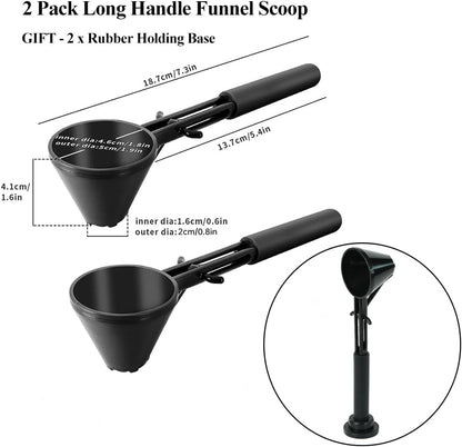 Measuring Scoop with Funnel for Filling Water Bottles with Protein Powder Milk Powder Filling Resuable K Cup Coffee Capsule with Coffee Grounds