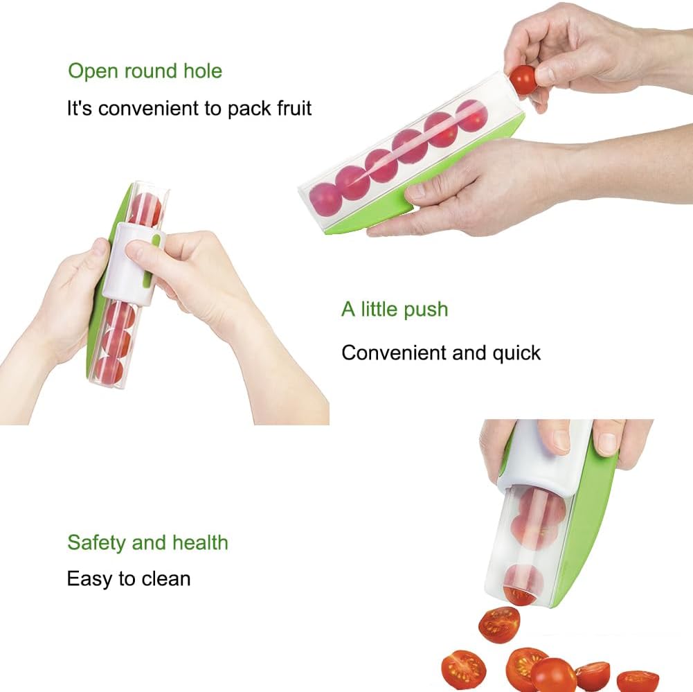 Grape Cutter Tomato Slicer Small Fruit Cutter Fruit Vegetable Slicer Fruits Slicers Kitchen Accessories(COLOR:green)