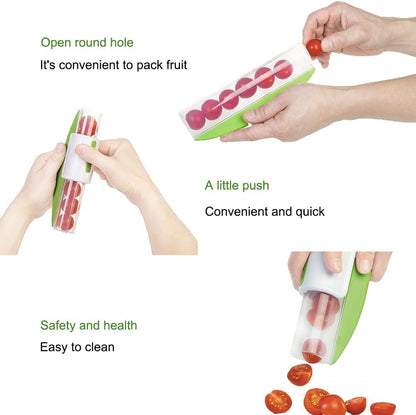 Grape Cutter Tomato Slicer Small Fruit Cutter Fruit Vegetable Slicer Fruits Slicers Kitchen Accessories(COLOR:green)