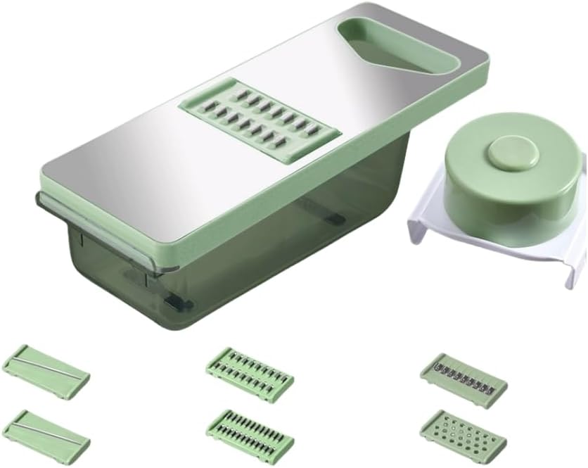 Vegetable Chopper and Spiralizer, Food Chopper with Container, Fruit Slicer, Kitchen Gadgets & Gifts, Home Essentials