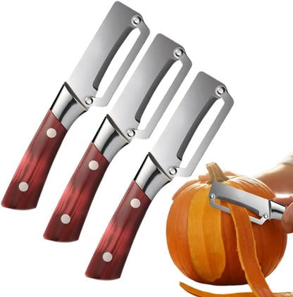 Multi-Functional Vegetable Peeler for Kitchen, Sharp Stainless Steel Peeling Tool with Comfort Wooden Handle & Integrated Bottle Opener, Versatile Gadget for Fruits and Veggies (2 PCS)