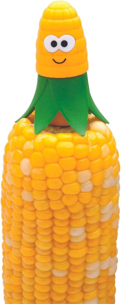 Joie Corn Cob Stripper, Durable Stainless Steel Blades, Secure Contoured Grip, Compact Peeler Cuts in Both Directions to Remove Kernels, Cute Kitchen Gadget, Great Canning Tool