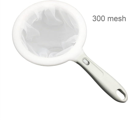 8.4in 80 Mesh Big Nylon Mesh Filter Ultra-Fine Sieve Sediments Strainer PP Frame for Straining Juice,Honey,Tea