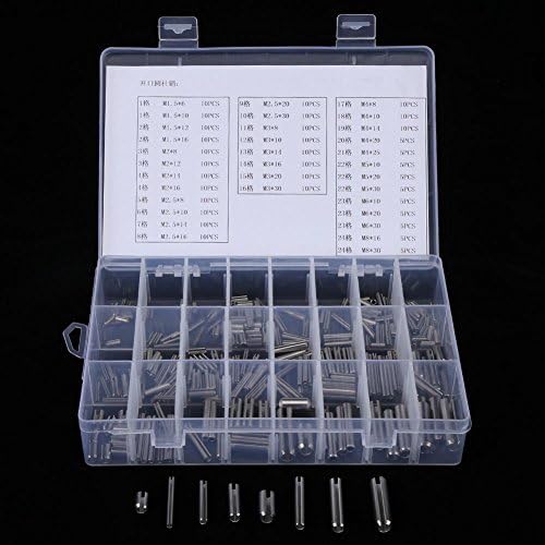 280Pcs Stainless Steel Roll Pin Assortment Kit Metric Slotted Spring Pins M1.5 to M8 Split Tension Pins for Automotive Machinery Industrial Repair