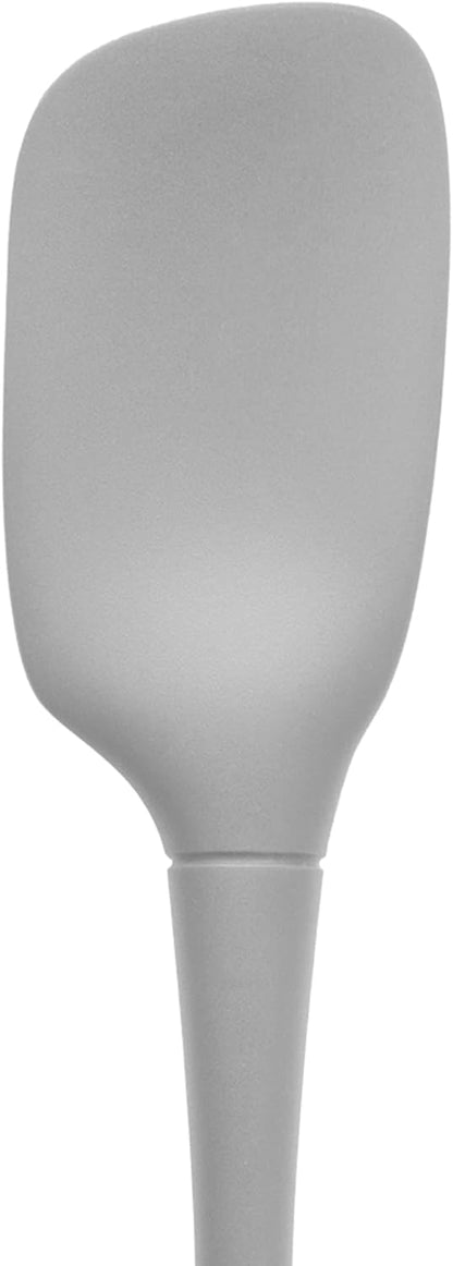 Tovolo Flex Core Mini Silicone Spatula Spoonula Set of 2 for Cast Iron Non Stick Cooking & Baking, Dishwasher Safe Spatula & Spoonula Silicone Heat Resistant BPA Free Kitchen Utensil, Charcoal Gray