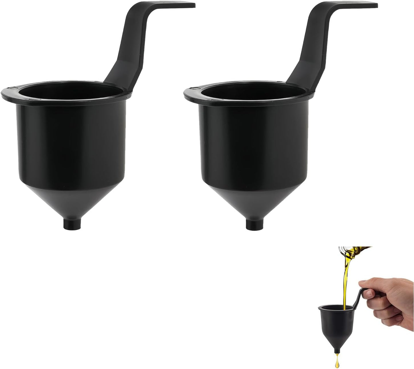 2-Pack Viscosity Cup Set with Handle, Plastic Paint Mixing & Measuring Cups for Spray Gun, Liquid Thickness Testing for Paint, Resin, Oil, DIY Craft & Automotive Use