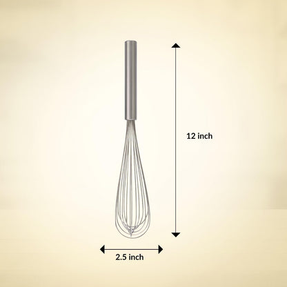 Mrs. Anderson’s Baking Double Balloon with Aerator Ball Wire Whisk, Stainless Steel, 12-Inch