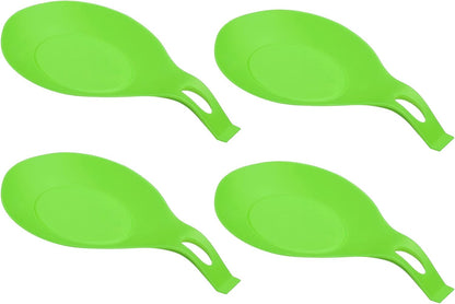 uxcell Silicone Spoon Rest, 7.68" x 3.74" Heat Resistant Kitchen Utensil Holder Spatula Ladle Rest for Counter Stove Top, Black 8Pcs