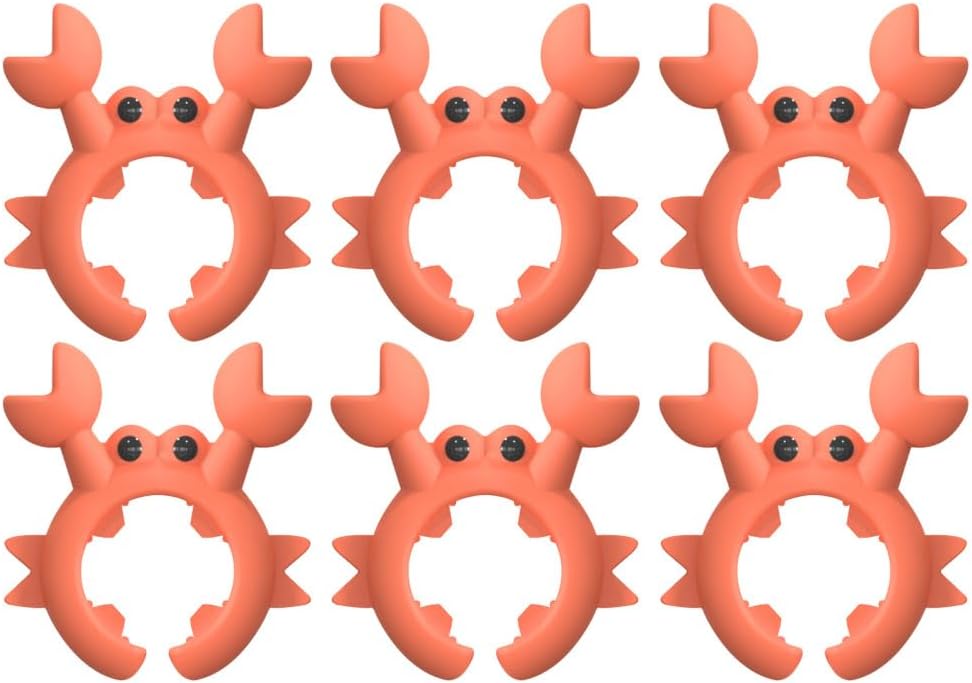 Creative Crab Shaped Spatula Rack, 4/6Pcs Crab Utensil Holder Silicone Anti Scalding Cooking Pot Clip for Kitchen Pot