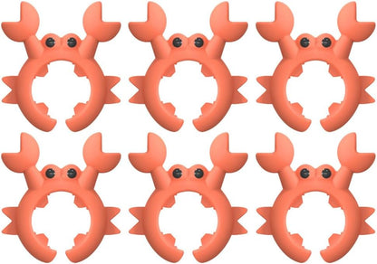 Creative Crab Shaped Spatula Rack, 4/6Pcs Crab Utensil Holder Silicone Anti Scalding Cooking Pot Clip for Kitchen Pot
