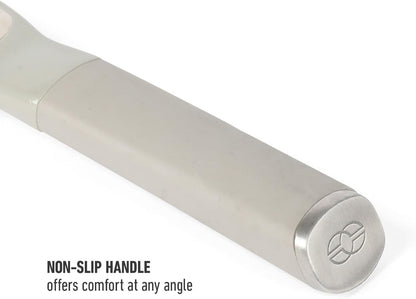 Calphalon Edge Stainless Steel Handheld Grater Lemon Zester W/Cover & Rubber Handle - Navy Blue