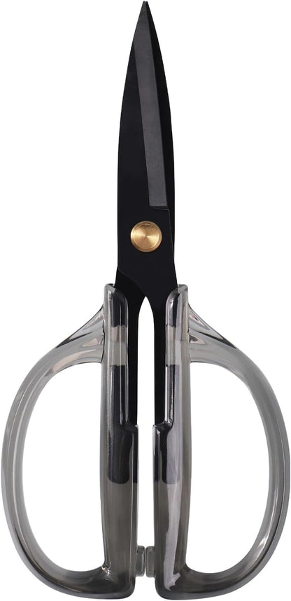 Kitchen Shears Scissors, ARCHIKING 7.7inch Gold Titanium Plated Scissor-Meat and Poultry Shears, Dishwasher Safe, Acrylic Handel All Purpose Stainless Steel Utility Scissor - Diamond Clear