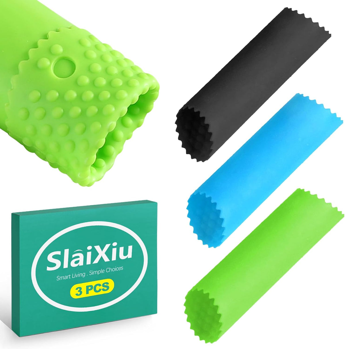3-Piece Silicone Garlic Peeler Roller Set