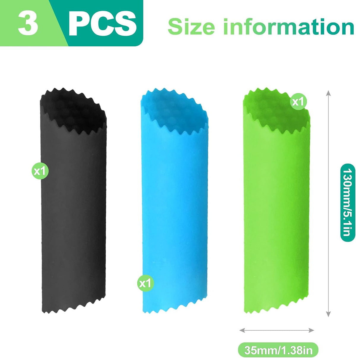 3-Piece Silicone Garlic Peeler Roller Set