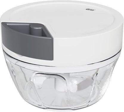 Glad Manual Pull Vegetable Chopper - Small Handheld Food Processor and Veggie Cutter with Pull String - Kitchen Cooking Tool for Meal Prep, 13.5oz (400mL)