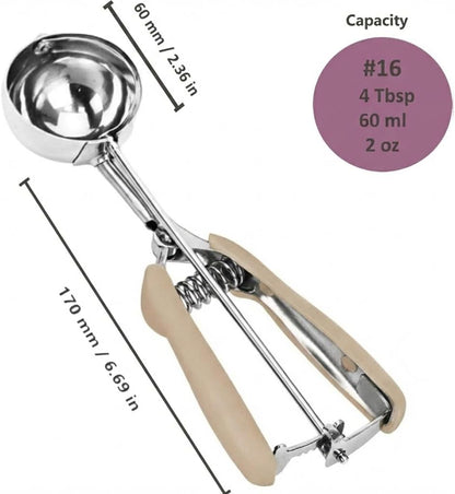 Ice Cream Scoop, 18/8 Stainless Steel Cookie Scoop, Cookie Scoops for Baking, 2 Tbsp/ 30 ml/ 1 oz Cookie Dough Scoop, Ice Cream Scooper with Trigger Release, Cookie Scooper for Baking