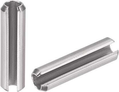 uxcell Slotted Spring Pin - M4 x 30mm 304 Stainless Steel Split Spring Roll Dowel Pins Plain Finish 20Pcs