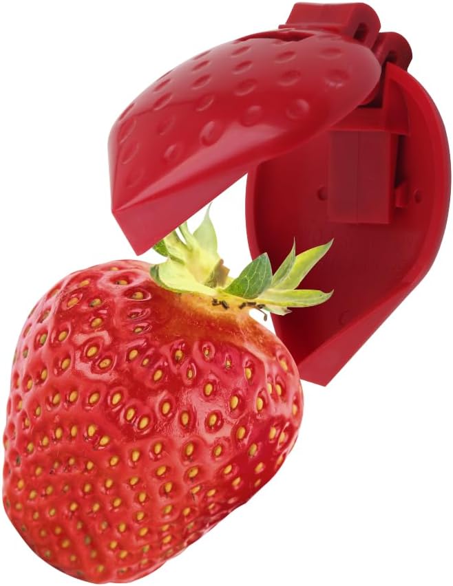 Berry Biter - Strawberry Huller Slicer, Remove Stems and Leaves with this Strawberry Corer/Cutting Gadget