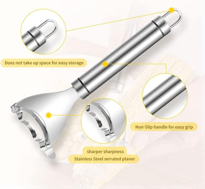 KOSIMI Magic Corn Peeler, Stripper Cob Tool, Premium Stainless Steel Thresher with Ergonomic Handle, Kitchen Gadget