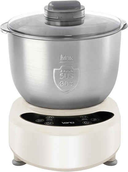 VONCI Electric Dough Maker with Ferment Function,7.3QT (7L) Stainless Steel Dough Mixer Dough Mixer Machine with Fermentation & Timer for Bread, Pizza, Dumplings, Noodles.
