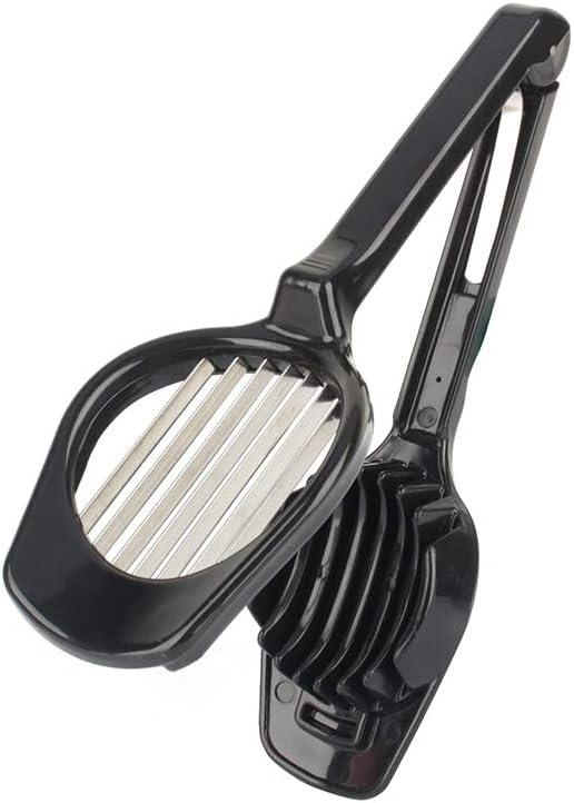 Egg Slicer Cutter，Long Handle Egg Slicer Mushroom Tomato Fruit Cutter Stainless Steel Blades Home Kitchen Bar Tool