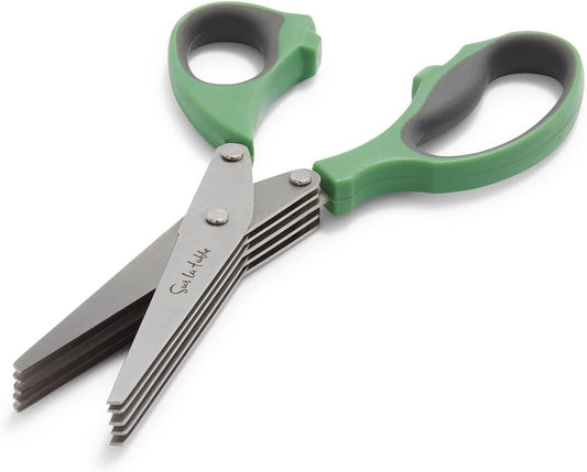 Sur La Table 10-Blade Herb Shears, Stainless Steel Multi-Blade Herb Scissors for Fast Snipping Directly Over Dishes