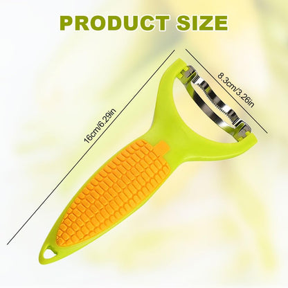 2024 New Corn Peeler, Upgrade Planer Corn Peeler Corn Thresher Corn Stripper, Stainless Steel Quick Corn Kernel Cutter Tool Corn Thresher with Ergonomic Handle (Green#1PC)