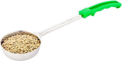 Restaurantware Met Lux 6 Ounce Portion Ladle 1 With Black Handle Portion Serving Spoon - Does Not Corrode Dishwashable Stainless Steel Portion Control Serving Utensil Multipurpose