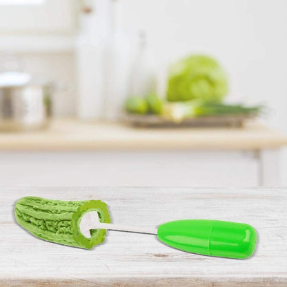 Fruit Corer and Slicer Tool, Plastic Fruit Core Remover Tool with Nonslip Handle, Fast and Easy Corer for Home and Kitchen