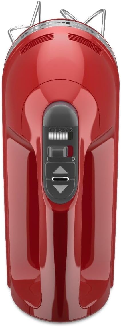 KitchenAid 9-Speed Digital Hand Mixer with Turbo Beater II Accessories and Pro Whisk - Contour Silver
