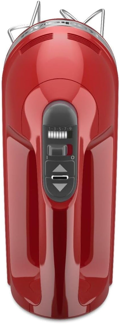 KitchenAid 9-Speed Digital Hand Mixer with Turbo Beater II Accessories and Pro Whisk - Contour Silver
