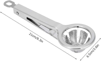 Egg Cutter, Stainless Steel Egg Slicers for Hard Boiled Eggs Egg Splitter Cutting Tongs Kitchen Tool Multi Purpose Egg Cutting Tool for Strawberry Banana Kiwi Soft Cheese (8.3 Inch)