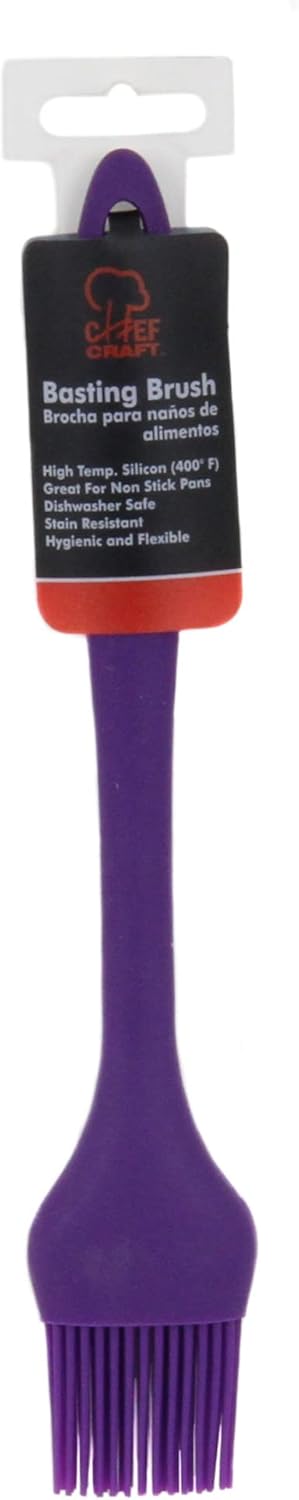 Chef Craft Premium Silicone Basting Brush, 10.25 inch, Pink