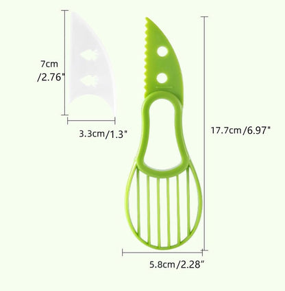 2 Pcs Avocado Slicer Tool Avocado Knife for Mashing Avocados Enucleation Making Guacamole, Green