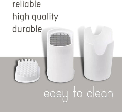 French Fry Cutter Natural Cut Rapid Slicer Vegetable Dicer Potato Tool Food Dicer Veggie Dicer Chopper Veg Chopper White