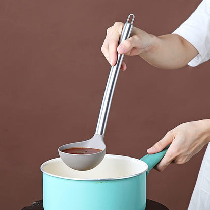 Berglander Skimmer, Non-stick Silicone Strainer, Kitchen Cooking Skimmers For Non-Stick Cookware, Dishwasher Safe, Easy to Clean