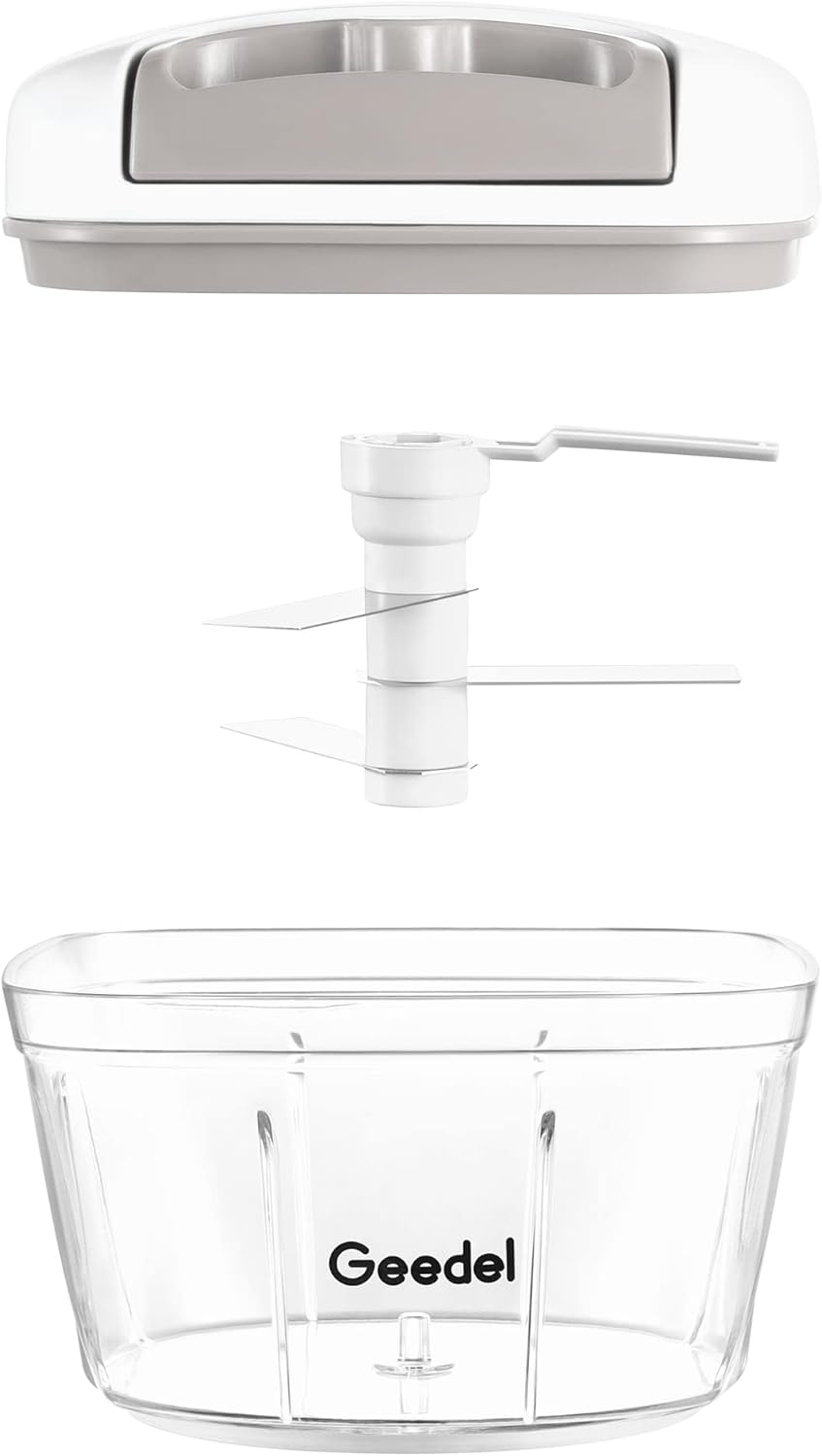 Manual Pull Food Chopper, Hand Pull String Onion Chopper Dicer for Kitchen, Easy Cleaning Food Chopper for Vegetables, Fruits (500 ML)