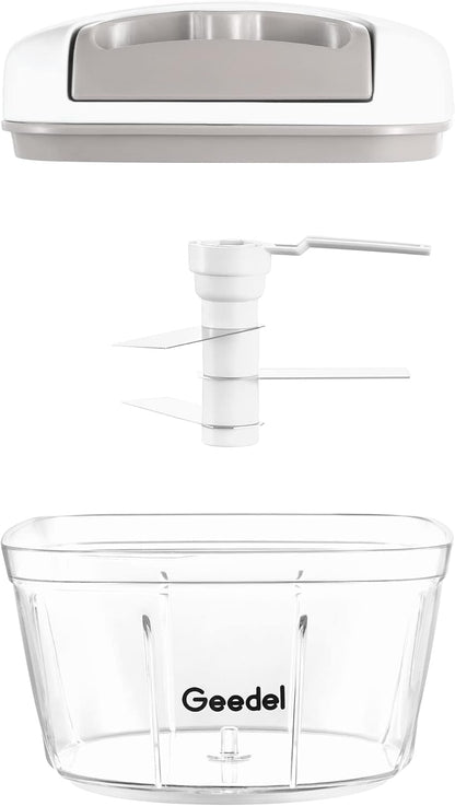Manual Pull Food Chopper, Hand Pull String Onion Chopper Dicer for Kitchen, Easy Cleaning Food Chopper for Vegetables, Fruits (500 ML)