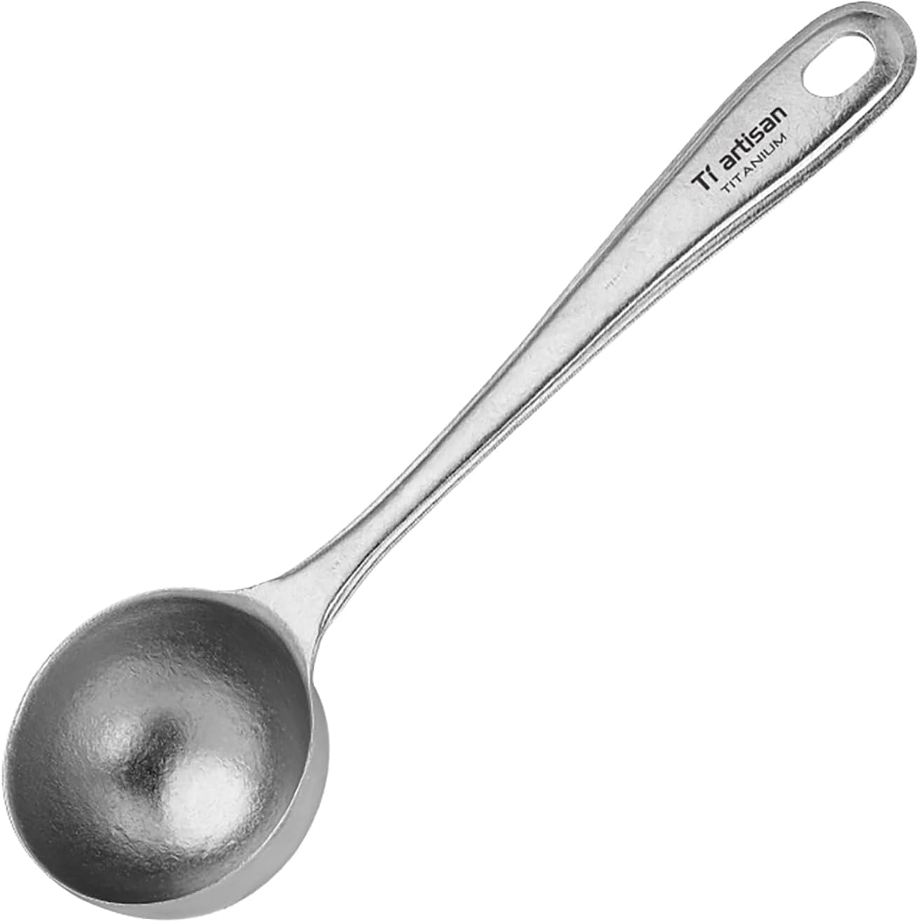 Titanium Coffee Measuring Scoop 35ml, Titanium Coffee Beans Spoon with Long Handle, Tablespoon Scooper for Ground Coffee, Loose Tea and Powder(Ice Flowers-35ml)