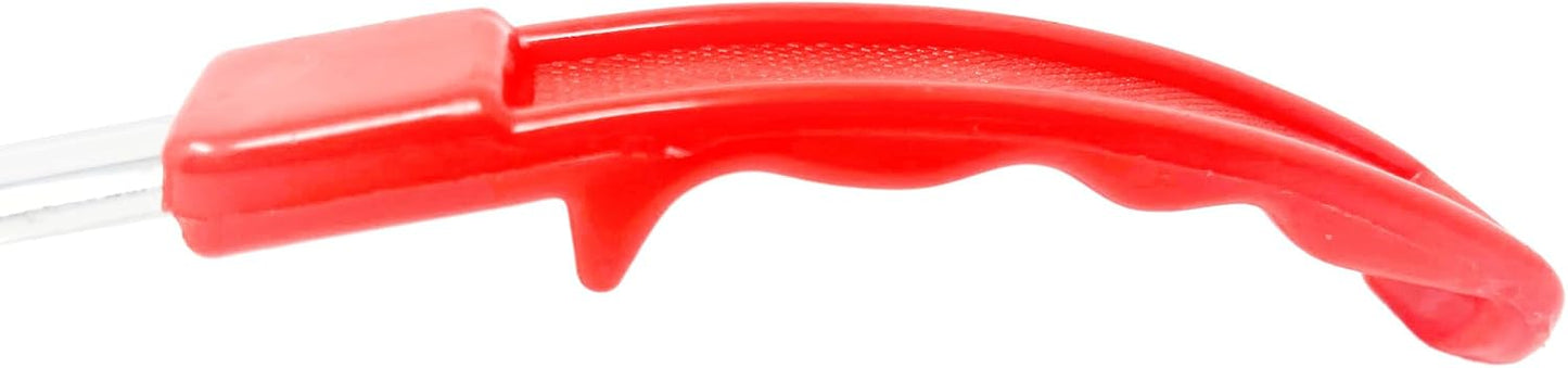 Generic 2 Pack - 2 oz. Slotted Portion Control Scoops, Spoodles - Red Handle Perforated Food Serving Spoon, Small, Silver, MCP02EP